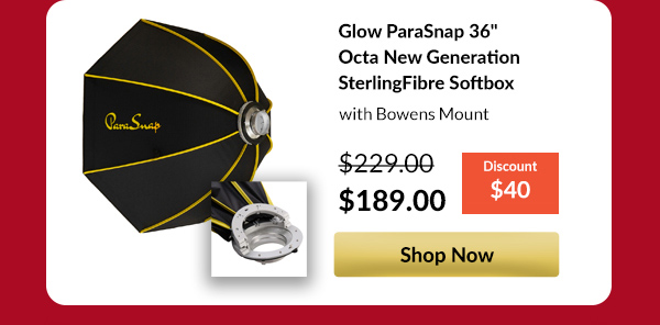 Glow ParaSnap 36inches Octa New Generation SterlingFibre Softbox With Bowens Mount