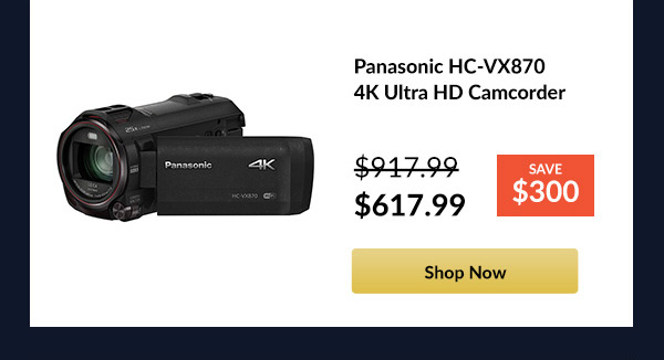 Panasonic HC-VX870 4K Ultra HD Camcorder