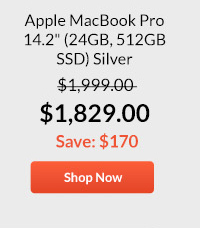 Apple MacBook Pro 14.2inches (24GB, 512GB SSD) Silver 