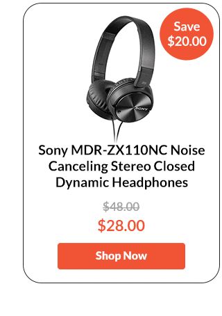 Sony MDR-ZX110NC Noise Canceling Stereo Closed Dynamic Headphones