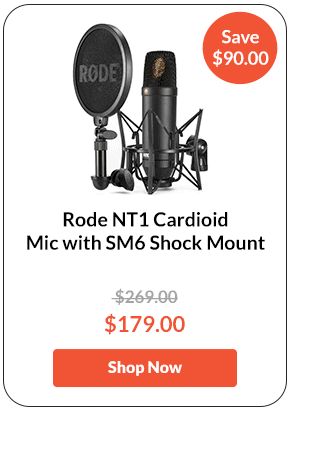 Rode NT1 Cardioid Mic with SM6 Shock Mount