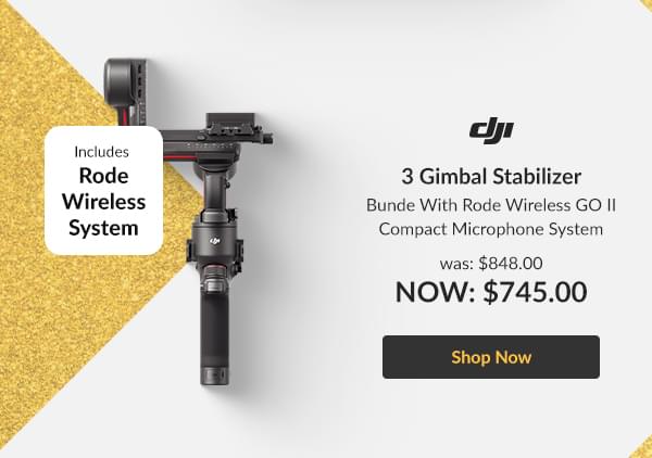 3 Gimbal Stabilizer Bunde With Rode Wireless GO II Compact Microphone System