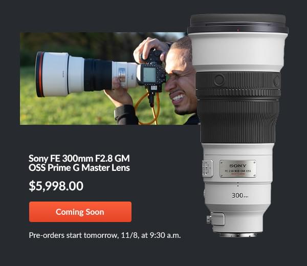 Sony FE 300mm F2.8 GM OSS Prime G Master Lens