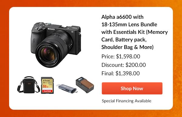 Alpha a6600 with 18-135mm Lens Bundle