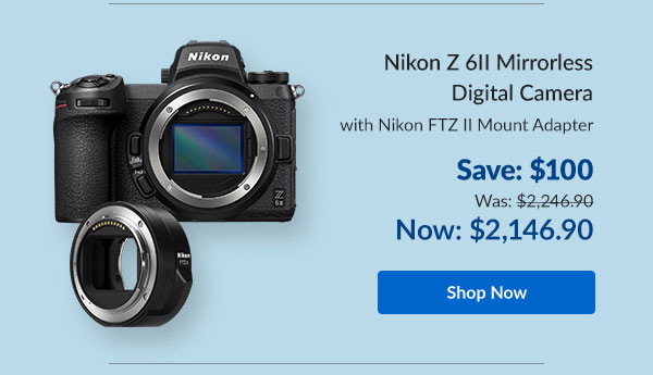 Nikon Z 6II Mirrorless Digital Camera with Nikon FTZ II Mount Adapter