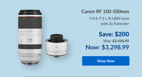 Canon RF 100-500mm f/4.5-7.1 L IS USM Lens with 2x Extender