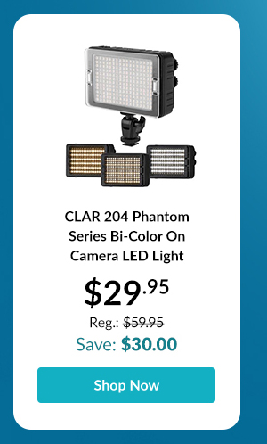 CLAR 204 Phantom Series Bi-Color On Camera LED Light
