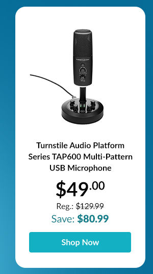 Turnstile Audio Platform Series TAP600 Multi-Pattern USB Microphone