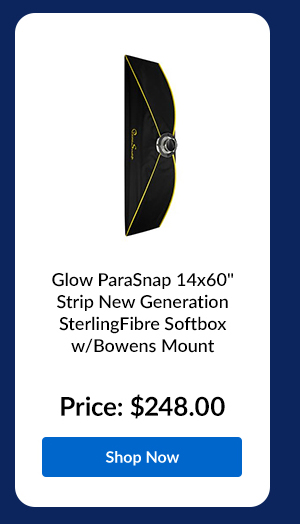 Glow ParaSnap 14x60 Strip New Generation SterlingFibre Softbox w/Bowens Mount