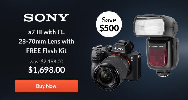 Sony a7 III with FE 28-70mm Lens, Bundle with Flashpoint Zoom Li-ion R2