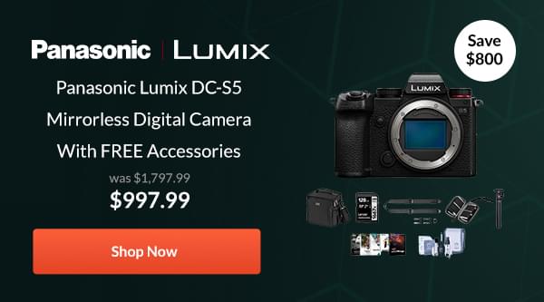 Panasonic Lumix DC-S5 Mirrorless Digital Camera With Free PC Accessory Kit