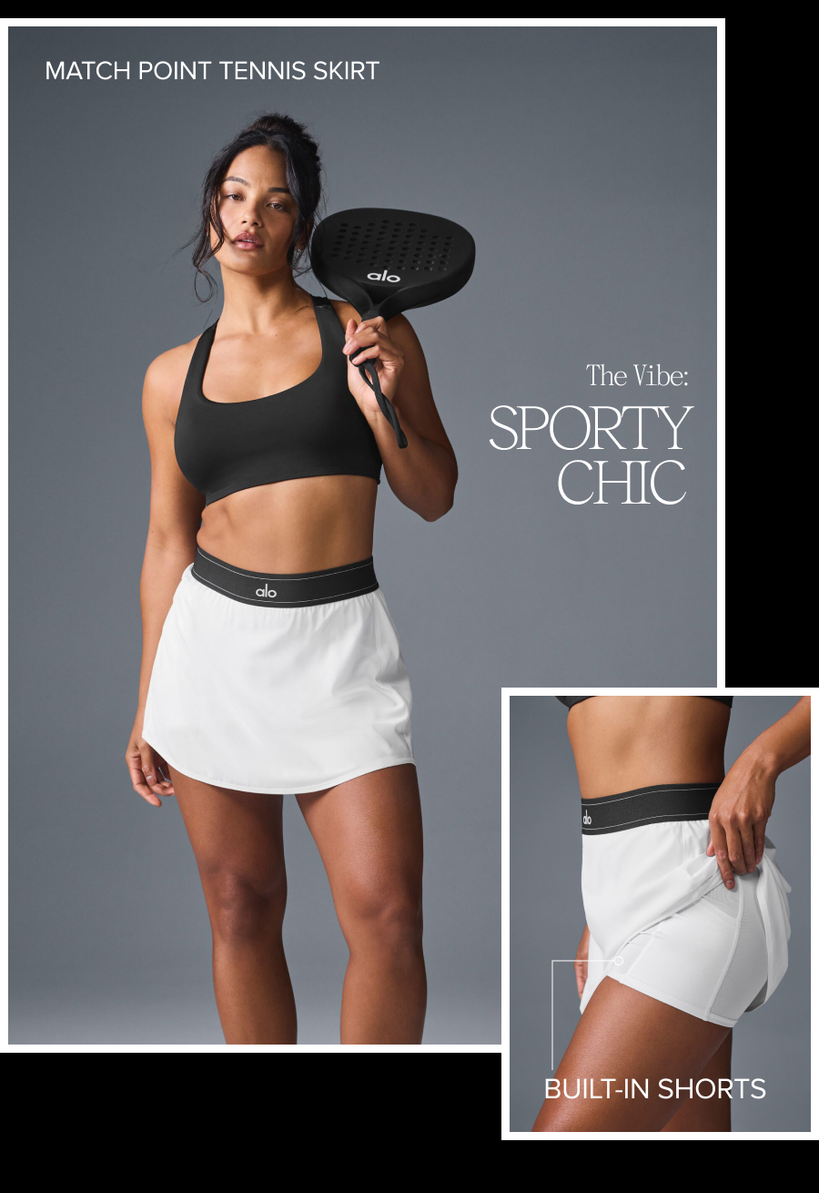 MATCH POINT TENNIS SKIRT THE VIBE SPORTY CHIC