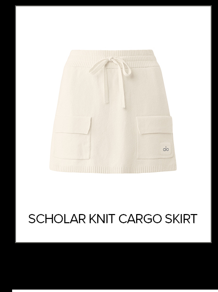 SCHOLAR KNIT CARGO SKIRT