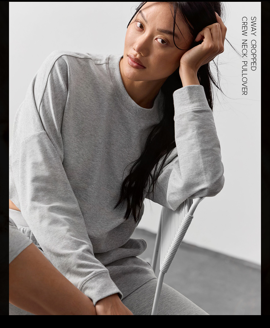 SWAY CROPPED CREW NECK PULLOVER