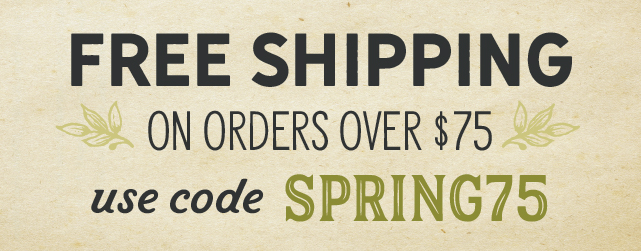Free shipping on orders over $75+ with code SPRING75