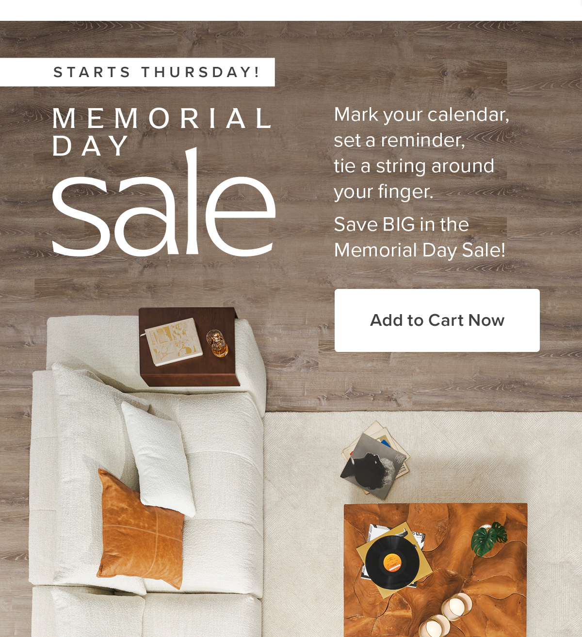 Starts Thursday! Memorial Day Sale