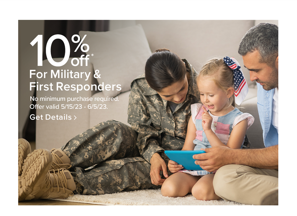 10% off for military and first responders