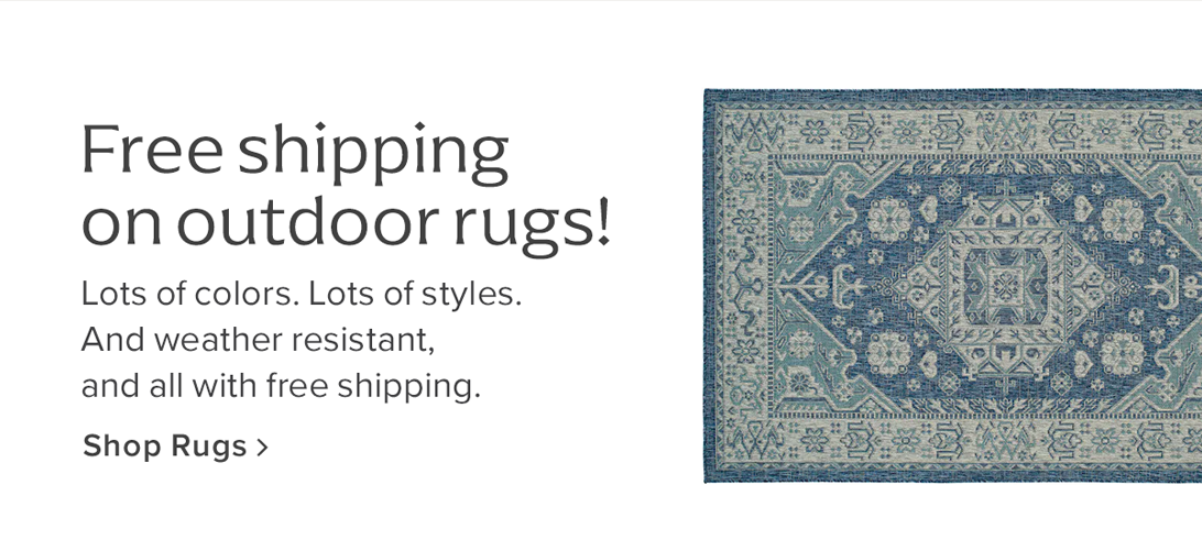 Free shipping on outdoor rugs!