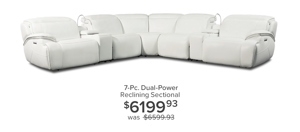 7-Pc. Dual-Power Reclining Sectional