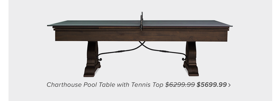Charthouse Pool Table with Tennis Top