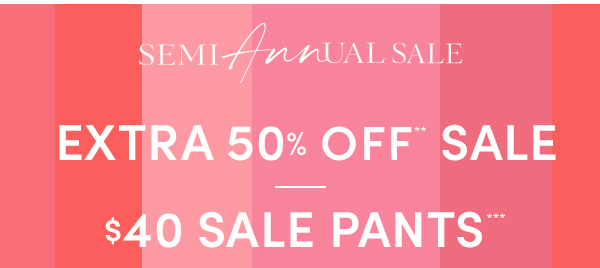 Semi Annual Sale