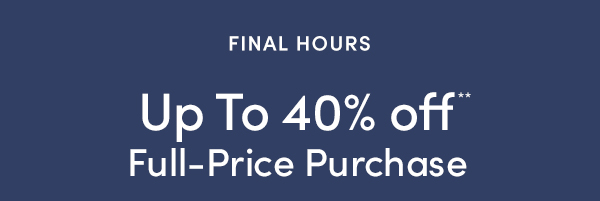 Up to 40% Off