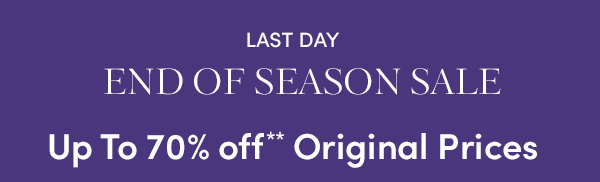 End of Season sale