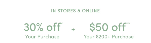 30% off + $50 off