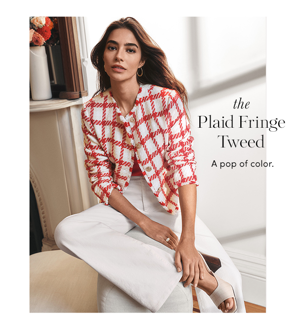 The Plaid fringe tweed