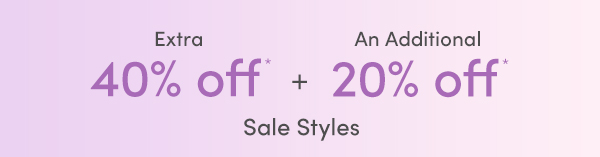 40% off + 20% 