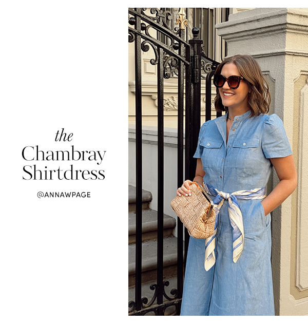 the chambray Shirtdress