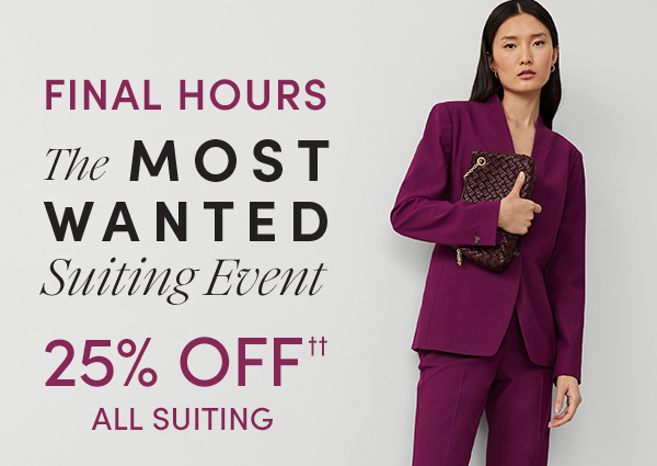 25% off All Suiting