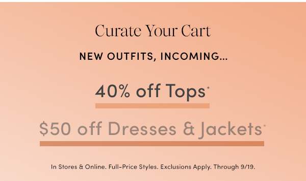 40% off Tops