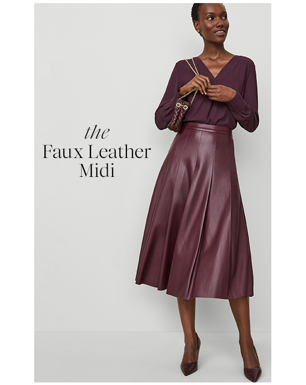 the Faux Leather Midi