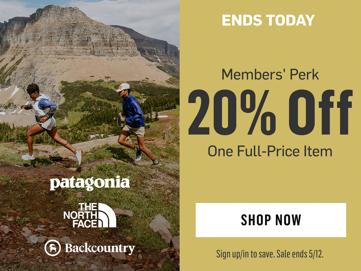 ENDS TODAY! Members' Perk 20% off One Full-Price Item. Shop Now! Sign up/in to save. Sale ends 5/12.