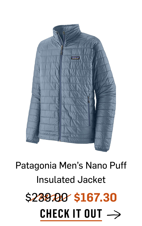Patagonia Men's Nano Puff Insulated Jacket. Was $239, now $167.30. Check it out. 