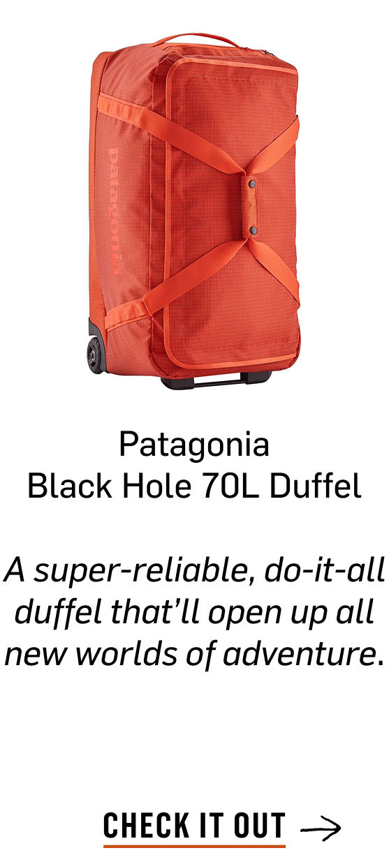 Patagonia Black Hole 70L Duffel. A super-reliable, do-it-all duffel that'll open up all new worlds of adventure. Check it out!