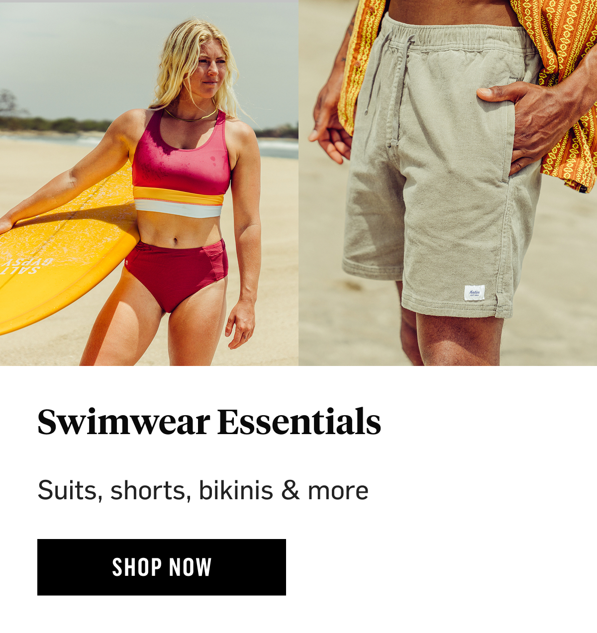 Swimwear Essentials: Suits, shorts, bikinis & more - Shop Now!!
