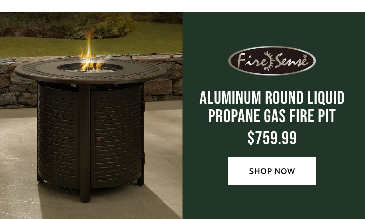 Aluminum Round Liquid Propane Gas Fire Pit