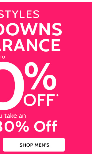 Markdowns & Clearance up to 8-% Off when you take an extra 30% Off- Shop Men's Markdowns