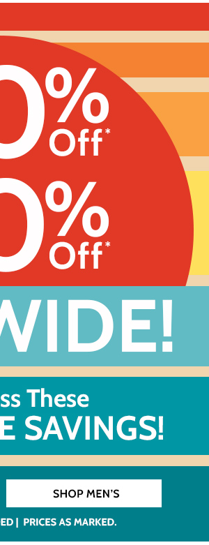 50% to 80% Off Sitewide - Prices as Marked - Shop Men's