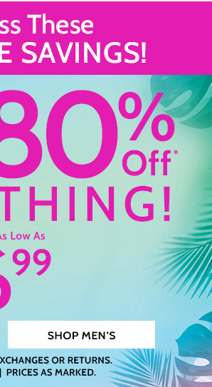 50% to 80% Off Sitewide - Prices as Marked - Shop Men's