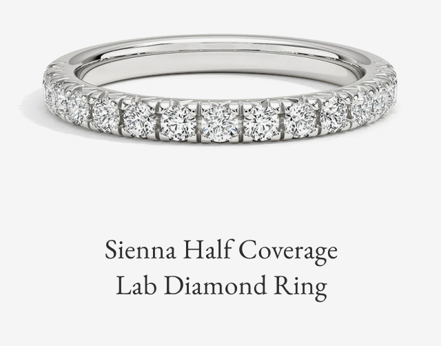 Sienna Half Coverage Lab Diamond Ring