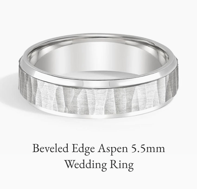 Beveled Edge Aspen 5.5mm Wedding Ring