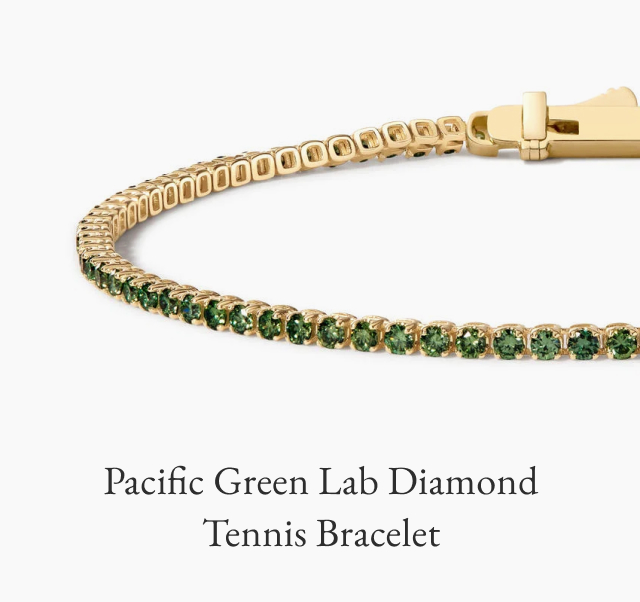 Pacific Green Lab Diamond Tennis Bracelet