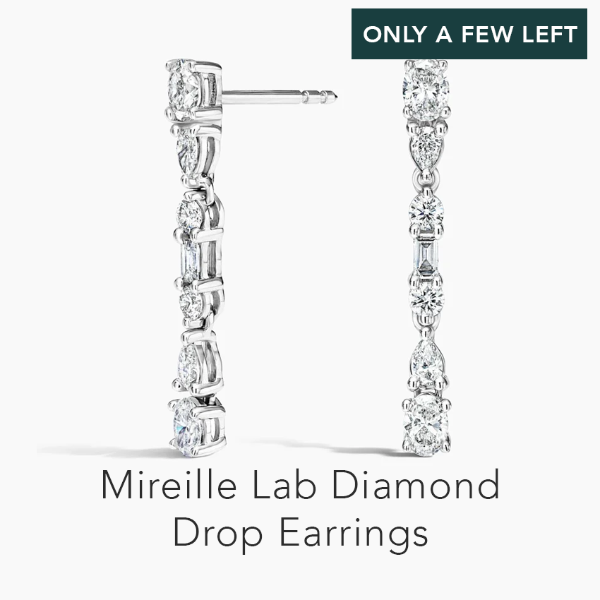 Mireille Lab Diamond Drop Earrings