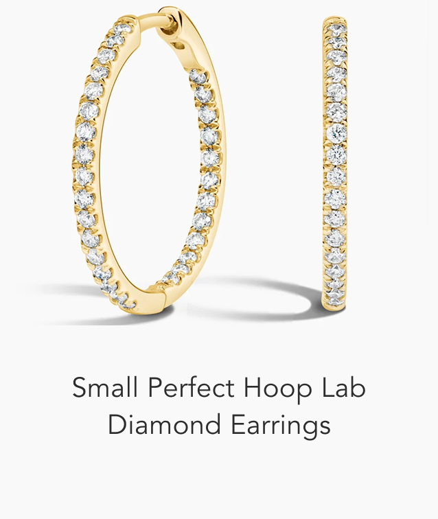 Small Perfect Hoop Lab Diamond Earrings