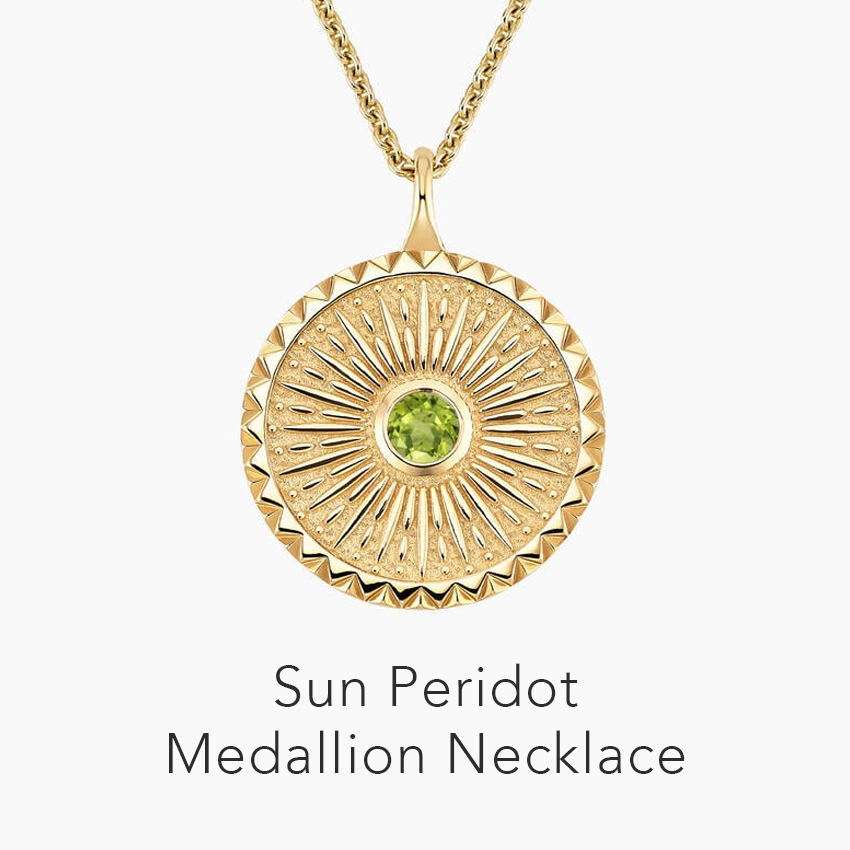 Sun Peridot Medallion Necklace