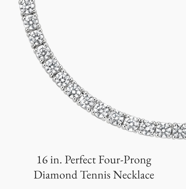 16 in. Perfect Four-Prong Diamond Tennis Necklace