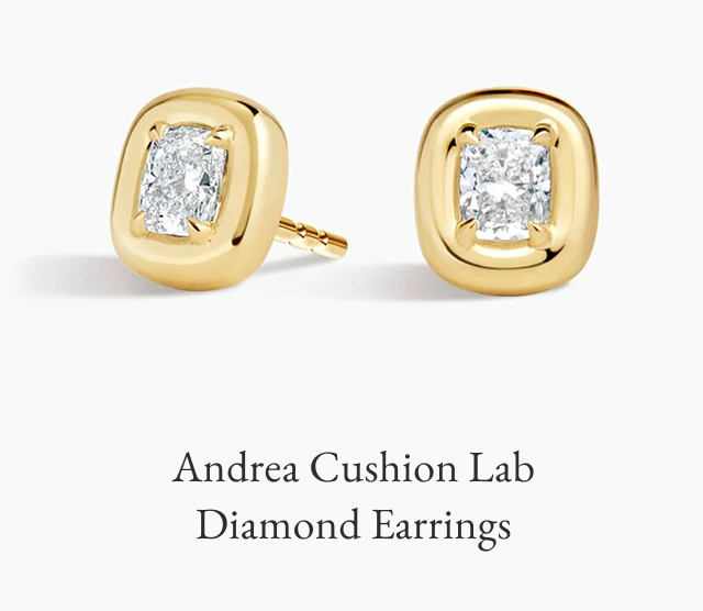 Andrea Cushion Lab Diamond Earrings